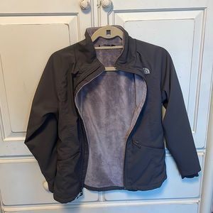 Girls Grey North Face Light Winter Jacket